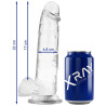 XRay Gode transparent avec testicules XRay Cock 17 x 4.5cm